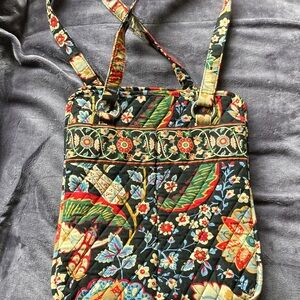 Vera Bradley NWOT Black Floral Quilted Shoulder Bag
